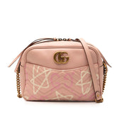 グッチ GGマーモント ゴースト チェーン ショルダーバッグ 443499 ピンク レザー レディース GUCCI 【中古】